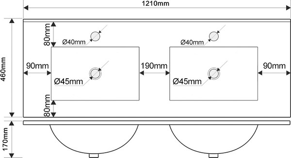 Изображение товара Тумба с умывальником ЗОВ Кито 120 / K120LA0MWM-OL120 (аттик/белый матовый)