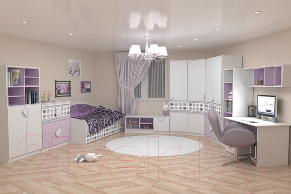 Изображение товара Полка Премиум Рокси (белый/ирис)