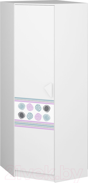 Изображение товара Шкаф Премиум Рокси угловой (белый/ирис)