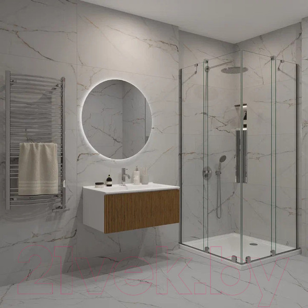 Изображение товара Тумба с умывальником ЗОВ Кито 70 / K70LW0MRM-OL70 (белый/тростник)