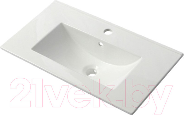 Изображение товара Тумба с умывальником ЗОВ Кито 80 / K80LW0MRM-OL80 (белый/тростник)