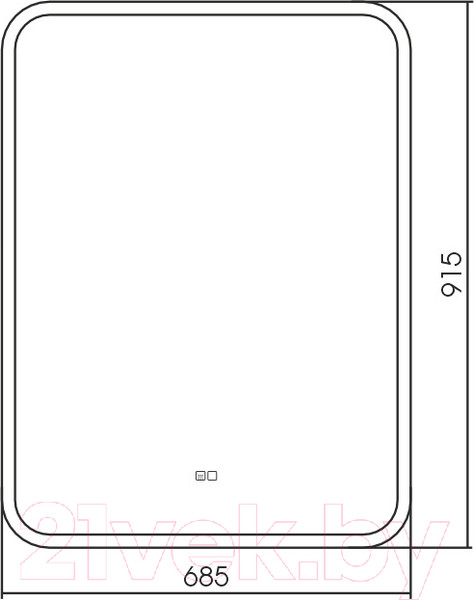 Изображение товара Зеркало Silver Mirrors Стив 68.5x91.5 / LED-00002344