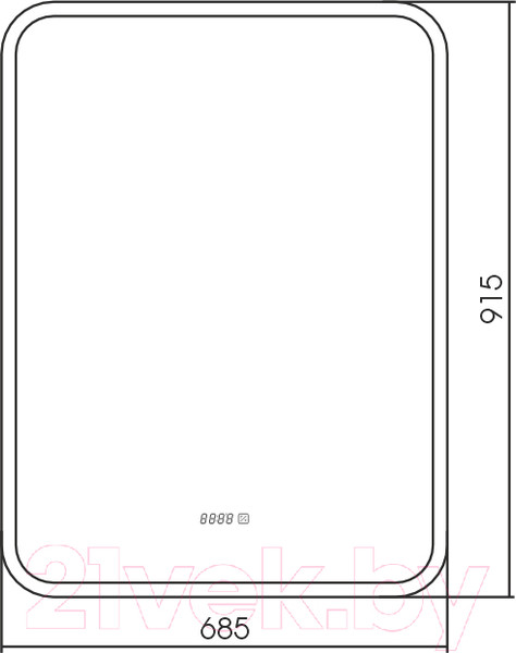 Изображение товара Зеркало Silver Mirrors Стив 68.5x91.5 / LED-00002316