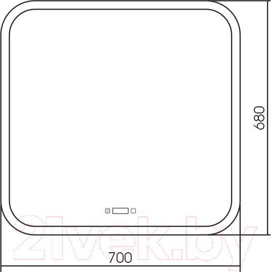 Изображение товара Зеркало Silver Mirrors Стив 70x68 / LED-00002630