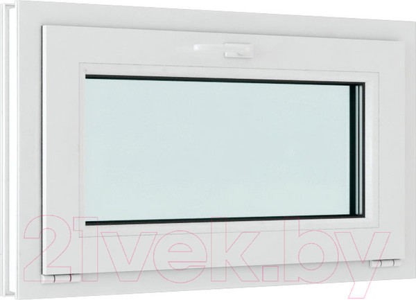 Изображение товара Окно ПВХ Brusbox Futuruss Фрамужное открывание 2 стекла (500x1000x60)