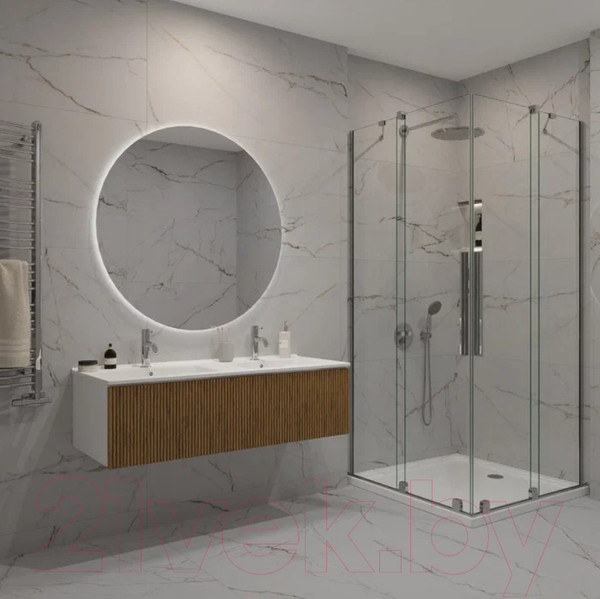 Изображение товара Тумба с умывальником ЗОВ Кито 120 / K120LW0MRM-OL120 (белый/тростник)