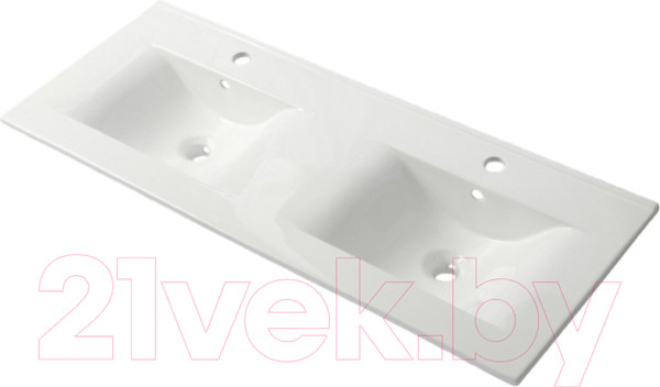 Изображение товара Тумба с умывальником ЗОВ Кито 120 / K120LW0MRM-OL120 (белый/тростник)