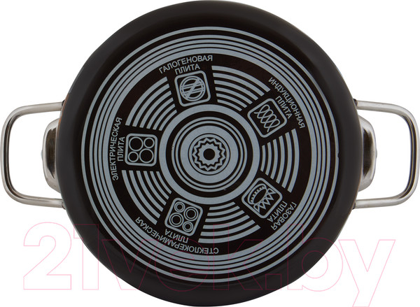 Изображение товара Набор кастрюль КМЗ Черный мрамор 1 Элит (3шт, черный)