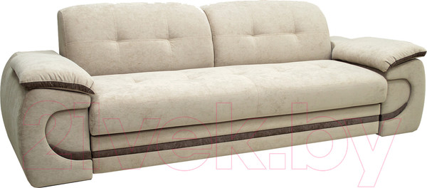 Изображение товара Диван Петрамебель Браво 3-193 раскладной (гранд 02 бейдж светло-бежевый/гранд 03 какао темно-бежевый)