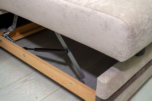 Изображение товара Диван Петрамебель Браво 3-193 раскладной (гранд 02 бейдж светло-бежевый/гранд 03 какао темно-бежевый)