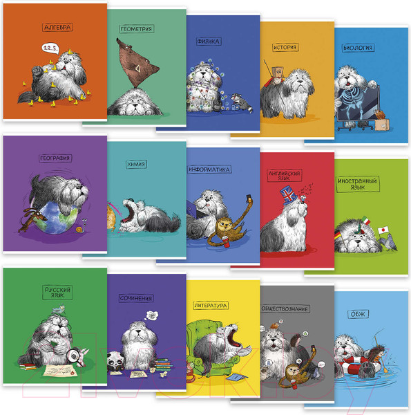 Изображение товара Набор предметных тетрадей Феникс+ Пес ученый / 63646