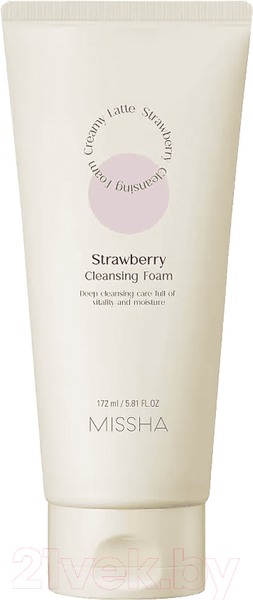 Изображение товара Пенка для умывания Missha Creamy Latte Cleansing Foam Strawberry New (172мл)