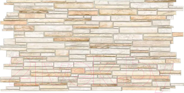 Изображение товара Панель ПВХ Регул Камень пластушка бежевая (980x489x0.3мм)