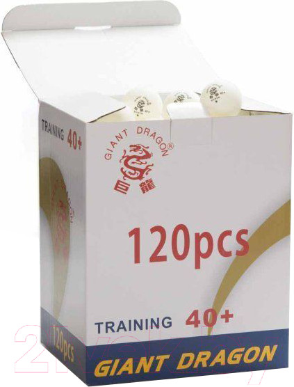 Изображение товара Набор мячей для настольного тенниса Giant Dragon Training Silver 1 New / 51.683.31.8 (120шт, белый)