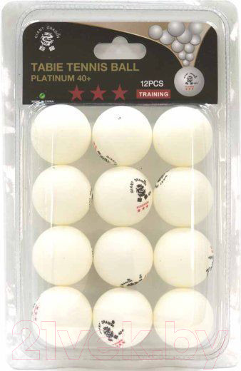 Изображение товара Набор мячей для настольного тенниса Giant Dragon Training Platinum 3 New / 51.683.33.4 (12шт, белый)