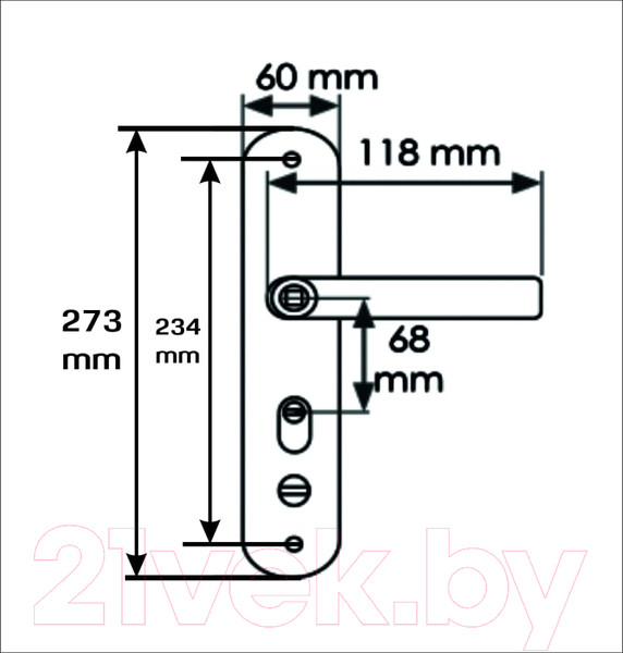 Изображение товара Ручка дверная Basara FL-6232 L (левая, с подсветкой)