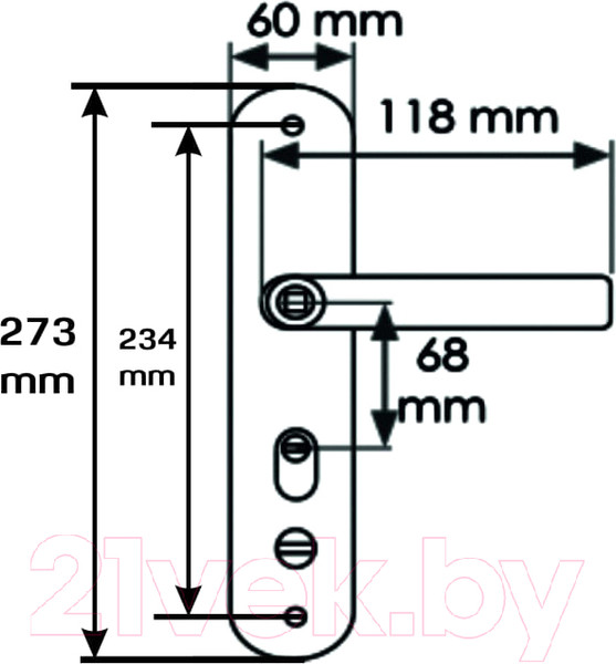 Изображение товара Ручка дверная Basara FL-6232 R (правая, с подсветкой)