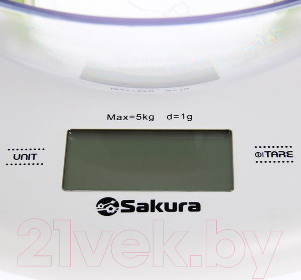 Изображение товара Кухонные весы Sakura SA-6068G (белый/зеленый)