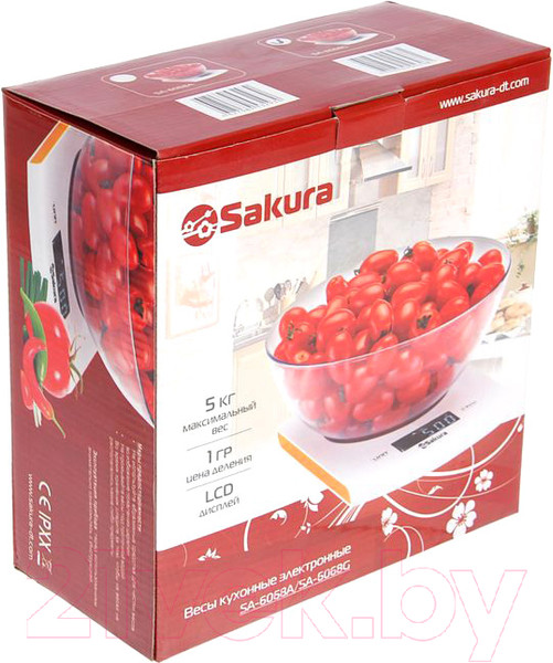 Изображение товара Кухонные весы Sakura SA-6068G (белый/зеленый)