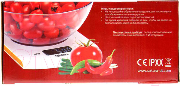 Изображение товара Кухонные весы Sakura SA-6068G (белый/зеленый)