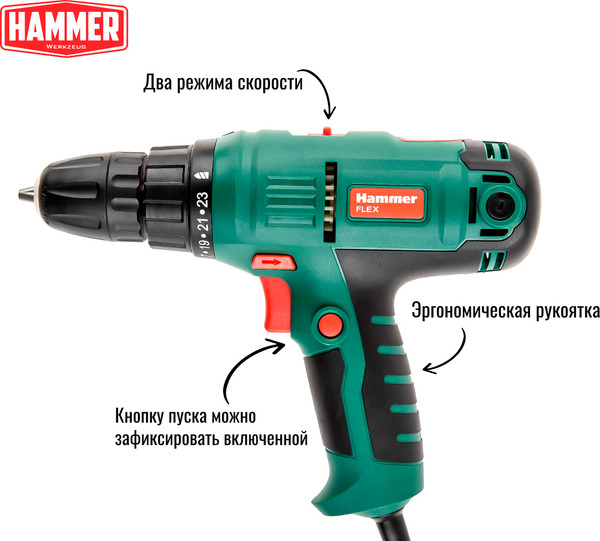 Изображение товара Дрель-шуруповерт Hammer Flex DRL420A