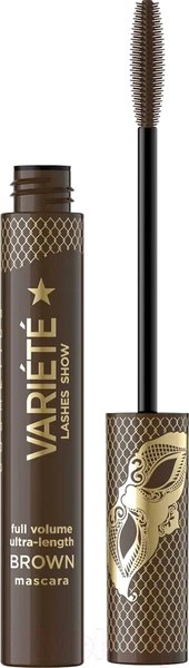 Изображение товара Тушь для ресниц Eveline Cosmetics Variete Lashes Show Увеличивающая объем удлиняющая (10мл, коричневый)