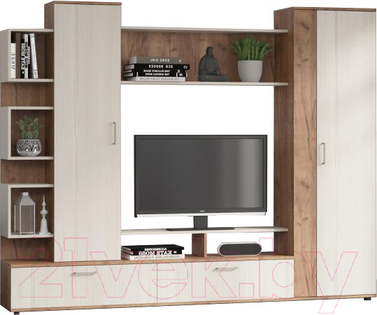Изображение товара Стенка Премиум ТВА Дарина (дуб крафт табачный/бодега светлый)