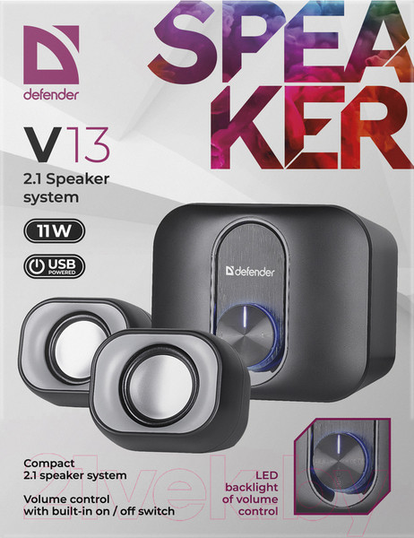 Изображение товара Мультимедиа акустика Defender V13 / 65213 (черный)
