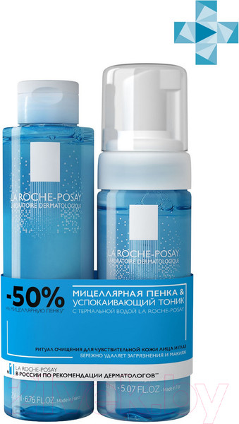 Изображение товара Набор косметики для лица La Roche-Posay Toleriane Мицеллярная пенка 150мл + Успокаивающий тоник 200мл