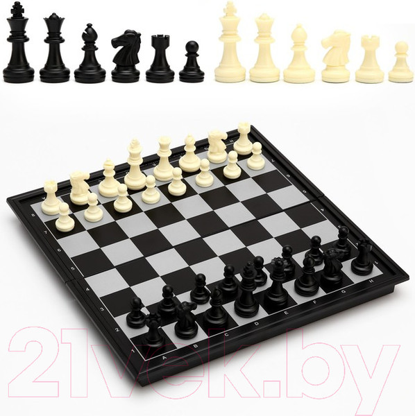 Изображение товара Набор настольных игр Sima-Land 3 в 1 Классика: шахматы, шашки, нарды, магнитная доска / 411297