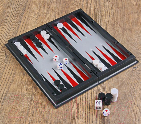 Изображение товара Набор настольных игр Sima-Land 3 в 1 Классика: шахматы, шашки, нарды, магнитная доска / 411297