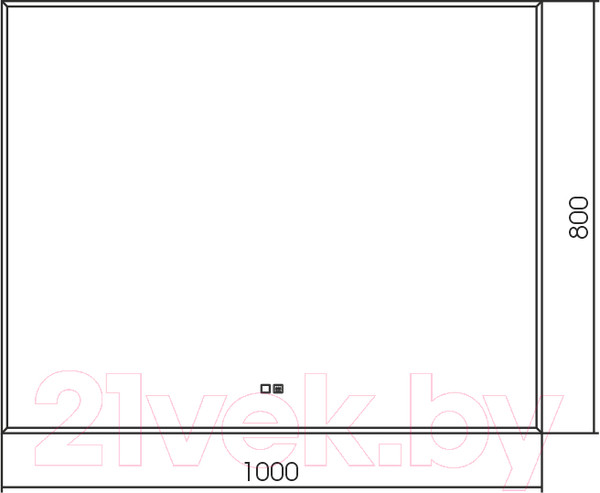 Изображение товара Зеркало Silver Mirrors Алмина 100x80 / LED-00002485