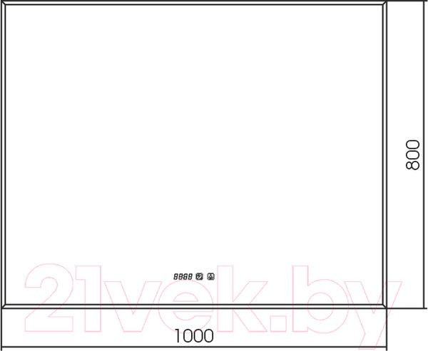 Изображение товара Зеркало Silver Mirrors Алмина 100x80 / LED-00002576