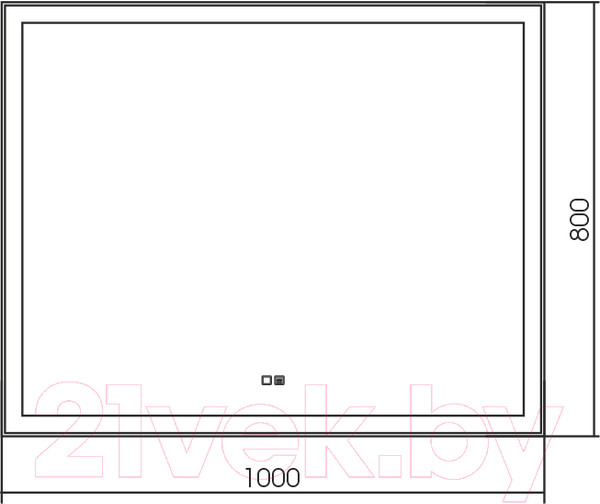 Изображение товара Зеркало Silver Mirrors Гуверт 100x80 / LED-00002368