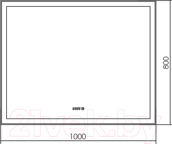 Изображение товара Зеркало Silver Mirrors Гуверт 100x80 / LED-00002294