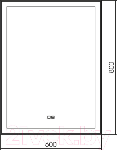 Изображение товара Зеркало Silver Mirrors Гуверт 60x80 / LED-00002258