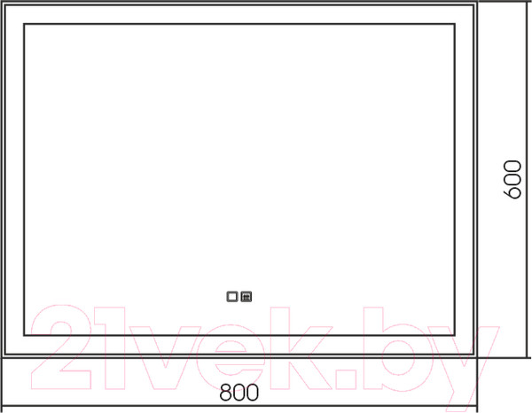 Изображение товара Зеркало Silver Mirrors Гуверт 80x60 / LED-00002261