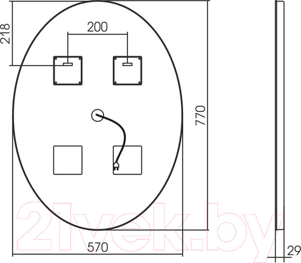 Изображение товара Зеркало Silver Mirrors Италия 57x77 / ФР-00001055