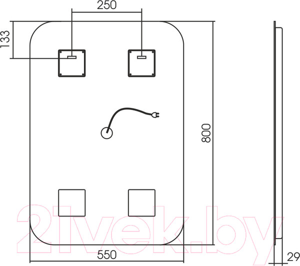 Изображение товара Зеркало Silver Mirrors Мальта 55x80 / ФР-00001216