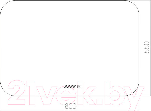 Изображение товара Зеркало Silver Mirrors Паллада 55x80 / LED-00002550