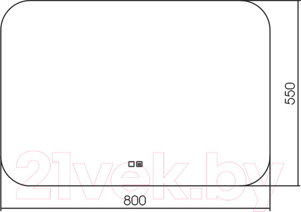 Изображение товара Зеркало Silver Mirrors Паллада 80x55 / LED-00002341