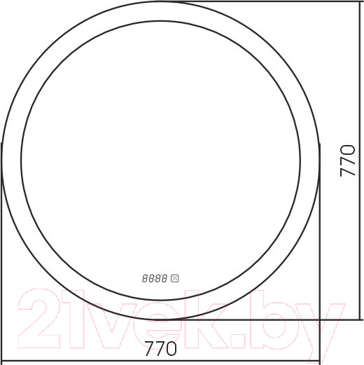 Изображение товара Зеркало Silver Mirrors Перла D650 / LED-00002254