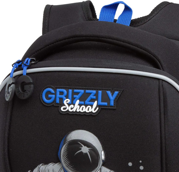 Изображение товара Школьный рюкзак Grizzly RAf-393-6 (черный/синий)