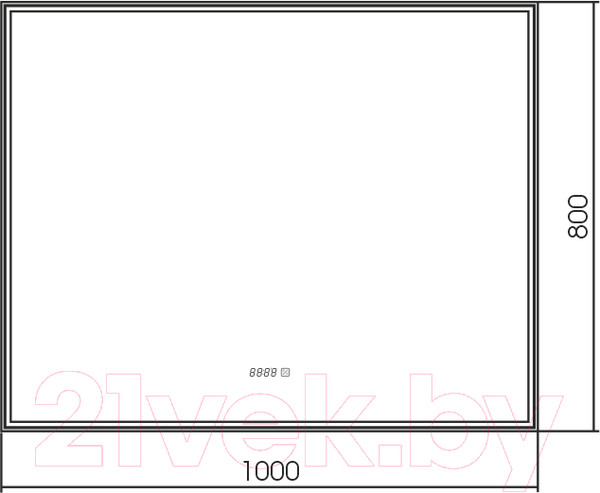 Изображение товара Зеркало Silver Mirrors Сантана 100x80 / LED-00002295