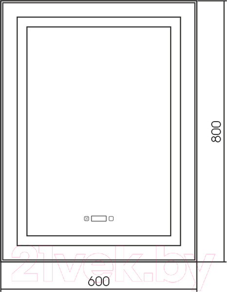 Изображение товара Зеркало Silver Mirrors Саурон 60x80 / LED-00002626