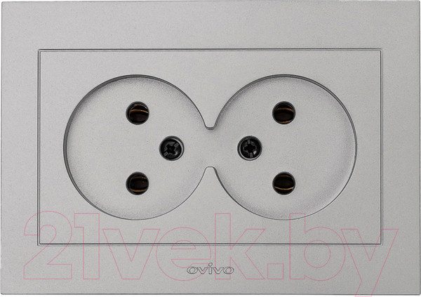 Изображение товара Розетка Ovivo Grano 400-100300-908 (серебристый)