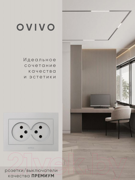Изображение товара Розетка Ovivo Grano 400-100300-908 (серебристый)