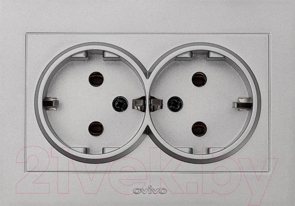 Изображение товара Розетка Ovivo Grano 400-100300-907 (серебристый)