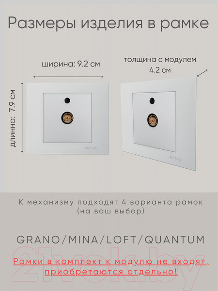 Изображение товара Розетка Ovivo 600-000310-225 (серебристый)