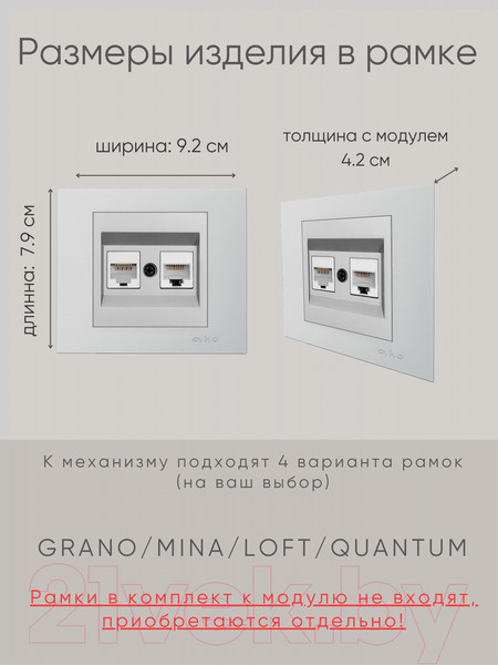Изображение товара Розетка Ovivo 600-000310-230 (серебристый)